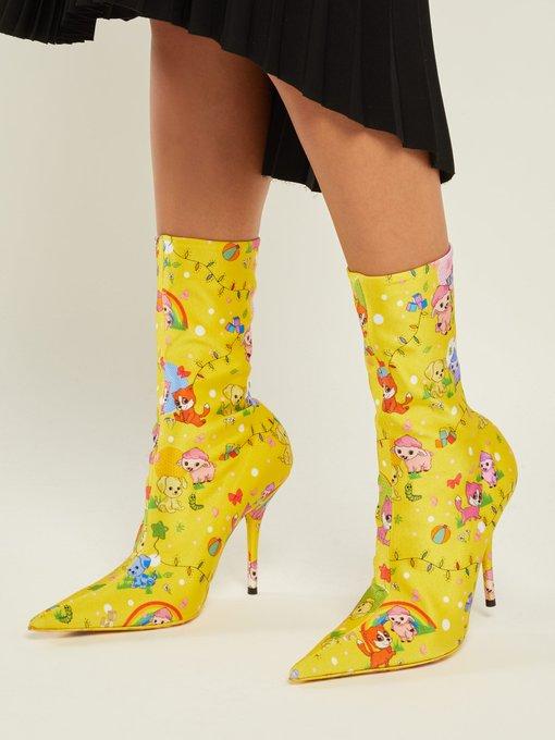 balenciaga yellow boots