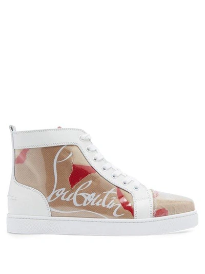 Christian Louboutin Louis And Pvc High Top Trainers In Brown Multi |