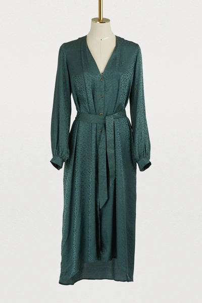 Shop Roseanna Century Silk Dress In Foret