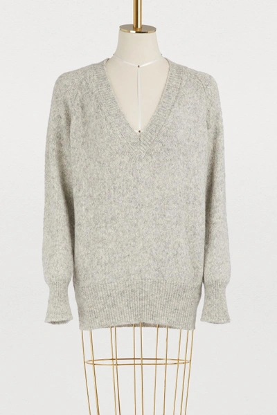 Shop Vanessa Bruno Joby Sweater In Gris Chine Clair