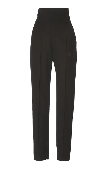 Shop Alexandre Vauthier Wool Slim-leg Pants In Black