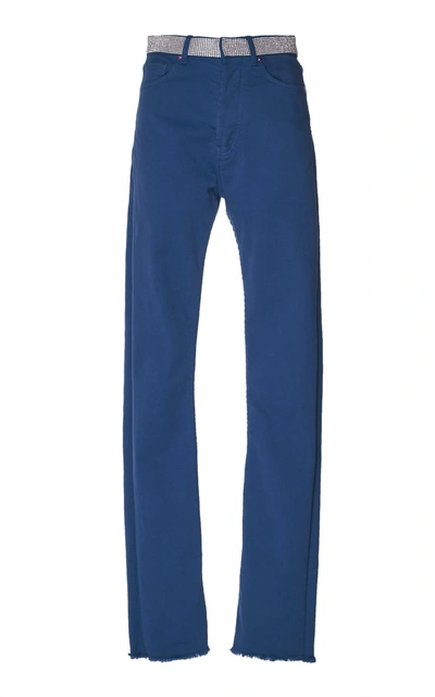 Shop Alexandre Vauthier Mid-rise Colored Skinny Jeans In Blue