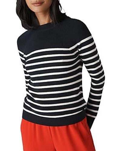 Shop Whistles Sailor-style Sweater In Navy/multi
