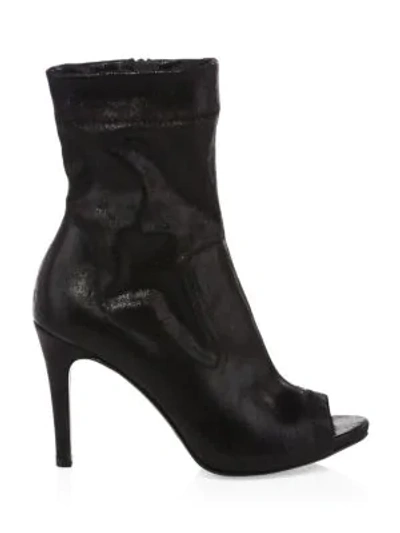 Shop Pedro Garcia Sauni Open Toe Booties In Black