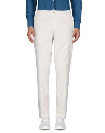 Shop Aglini Casual Pants In Ivory