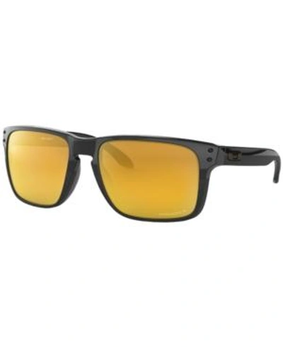 Shop Oakley Holbrook Xl Polarized Sunglasses, Oo9417 59 In Polished Black/prizm 24k Polarized