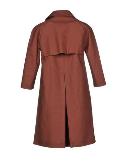 Shop Marni Overcoats In Brick Red