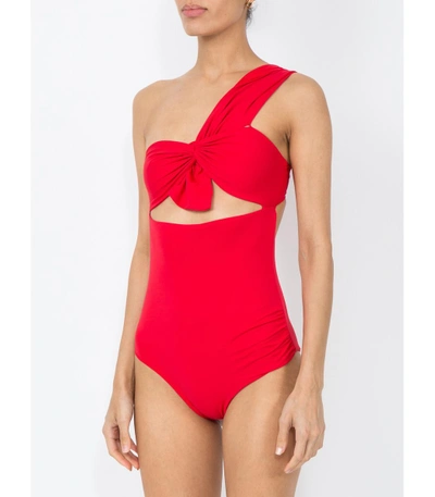 Shop Marysia Red Venice Maillot Top