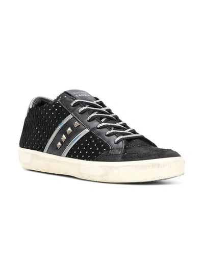 Shop Leather Crown 'w_iconic-017' Sneakers In Black