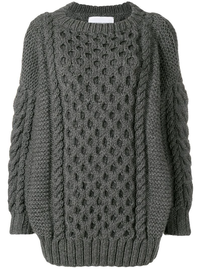 Shop I Love Mr Mittens Cable-knit Sweater - Grey