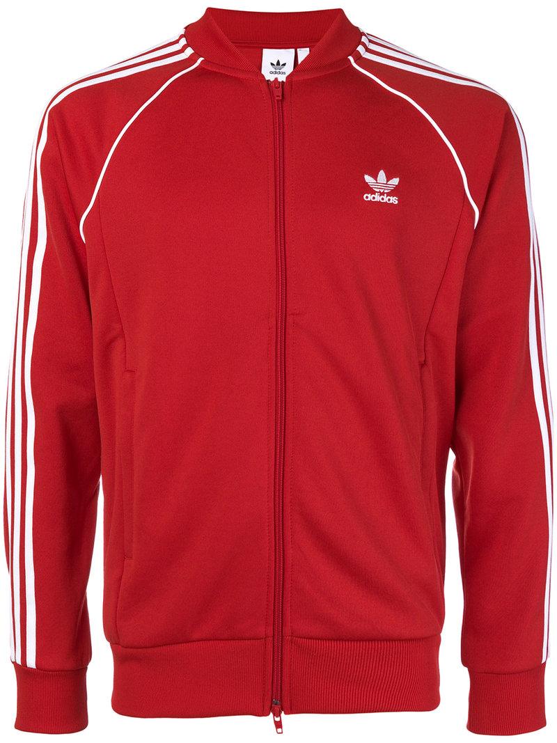 adidas superstar track jacket red