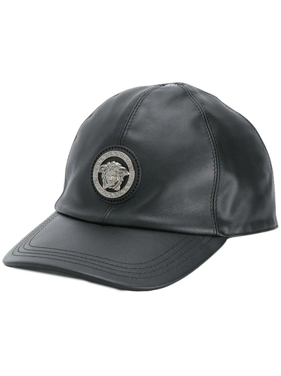 Shop Versace Baseball Cap - Black