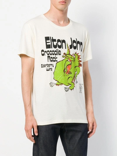 Gucci Off-white Elton John Crocodile Rock T-shirt In Neutrals