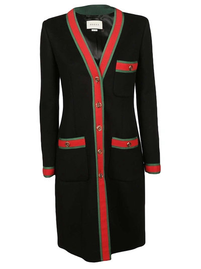 Shop Gucci Web Stripe Coat