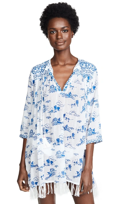 Shop Roller Rabbit Surf Toile Serafina Tunic In Blue