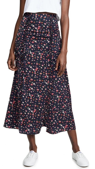 Shop The Fifth Label Sonic Skirt In Navy Fleur
