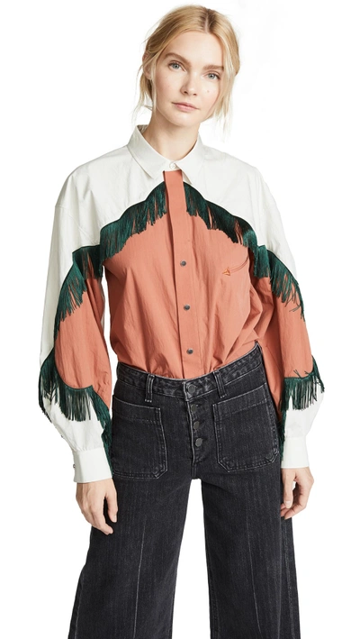 Shop Toga Western Shirt In Off White