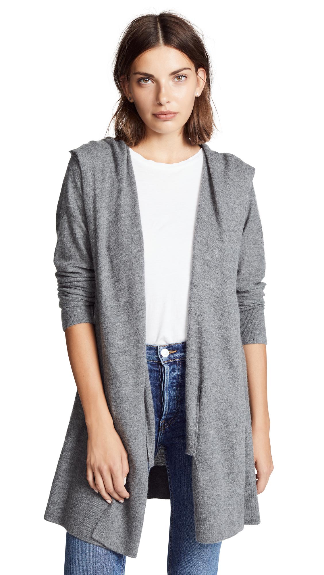vince hooded cardigan