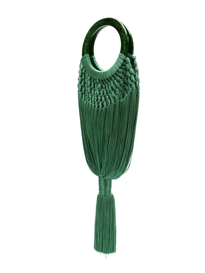 Shop Cult Gaia Angelou Braided Tassel Bag In Green