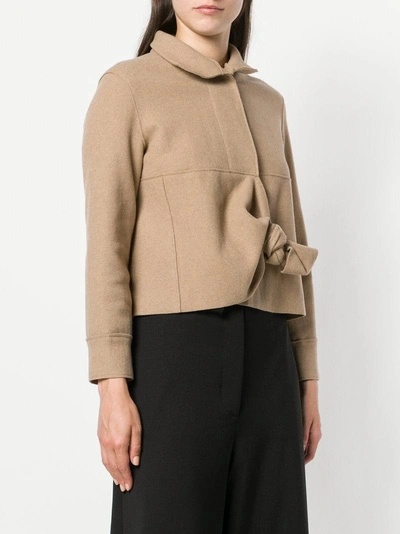 Shop Hache Knotted Jacket - Brown
