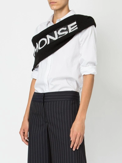 Shop Monse Logo Shoulder Scarf - Black