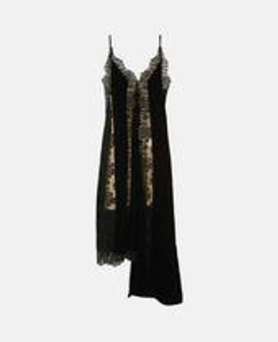 Shop Stella Mccartney Andie Velvet Dress In Black