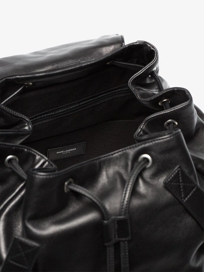 Shop Saint Laurent Black Buckle Backpack