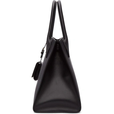 Shop Prada Black Medium Saffiano Tote In F0002 Black