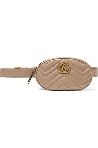 Shop Gucci Gg Marmont Quilted Leather Belt Bag