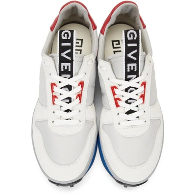 Shop Givenchy Grey Calfskin Tr3 Runner Sneakers