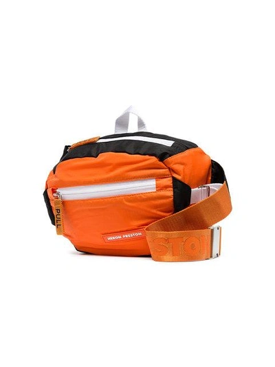 Shop Heron Preston Orange Industrial Strap Messenger Bag