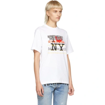 Shop Vetements White New York Tourist T-shirt In White/ny
