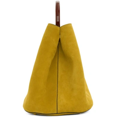Shop Marni Yellow Pannier Bucket Bag In 00y66 Honey