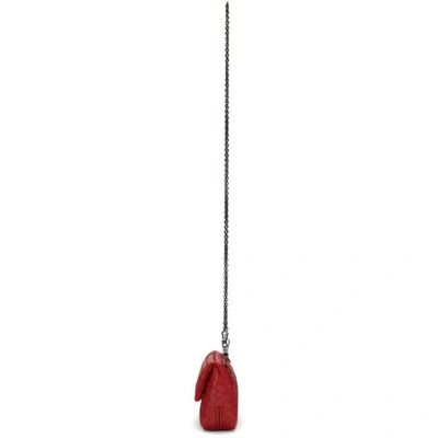 Shop Bottega Veneta Red Bottom Zip Chain Flap Bag In 6575 China