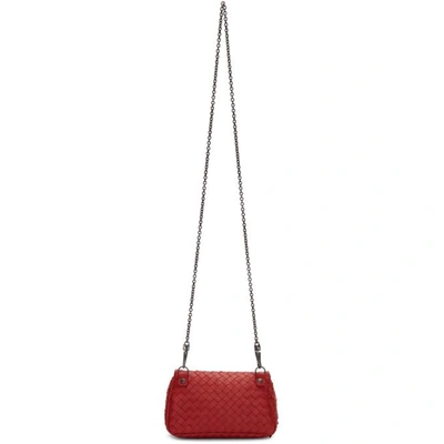 Shop Bottega Veneta Red Bottom Zip Chain Flap Bag In 6575 China