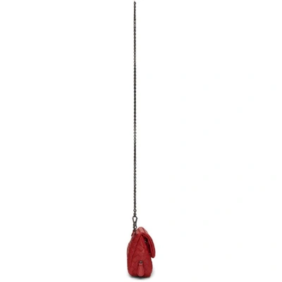 Shop Bottega Veneta Red Bottom Zip Chain Flap Bag In 6575 China