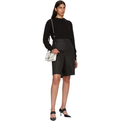 Shop Prada Black Oversized Nylon Shorts In F0002 Black