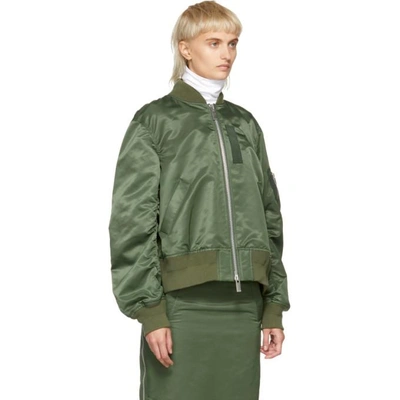 Shop Sacai Khaki Ma-1 Blouson Bomber Jacket In 501 Khaki