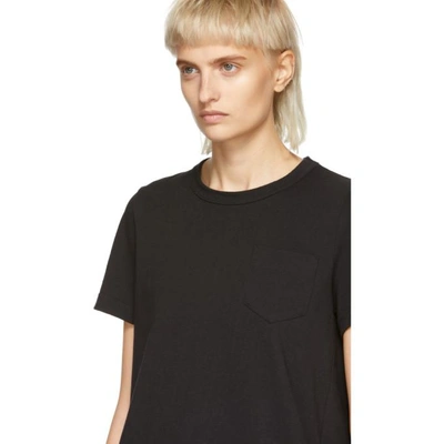 Shop Sacai Black Cotton Jersey T-shirt In 001 Black