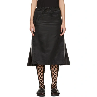 Shop Sacai Black Ma-1 Skirt In 001 Black