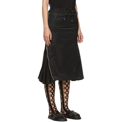 Shop Sacai Black Ma-1 Skirt In 001 Black