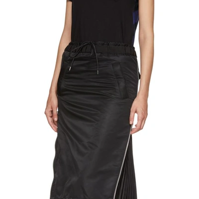 Shop Sacai Black Ma-1 Skirt In 001 Black