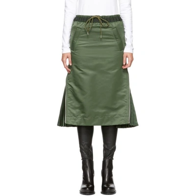 Shop Sacai Khaki Ma-1 Skirt