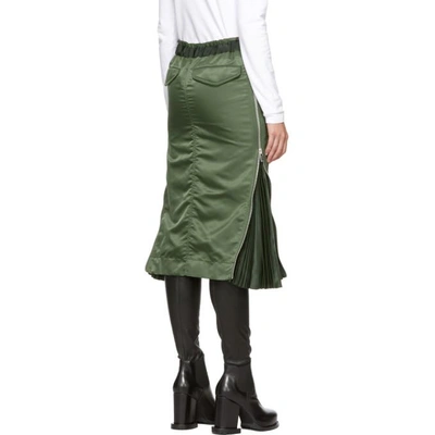 Shop Sacai Khaki Ma-1 Skirt