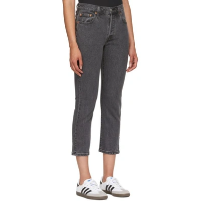 Shop Levi's Levis Grey 501 Cropped Jeans In Dancing In