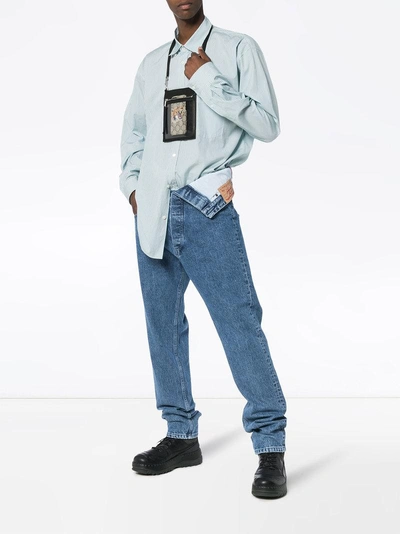 Shop Y/project Y / Project Fold Over Waist Jeans - Blue
