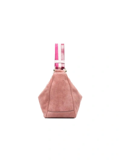 Shop Manu Atelier Rose Fernweh Mini Suede Tote Bag - Pink