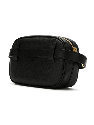 Shop Prada Saffiano Crossbody Bag - Black