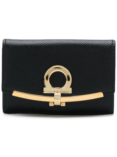 Shop Ferragamo Gancini Key Holder In Black