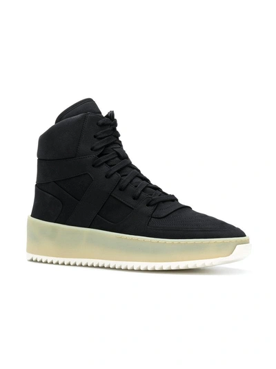 Shop Fear Of God Platform High Top Sneakers In Black